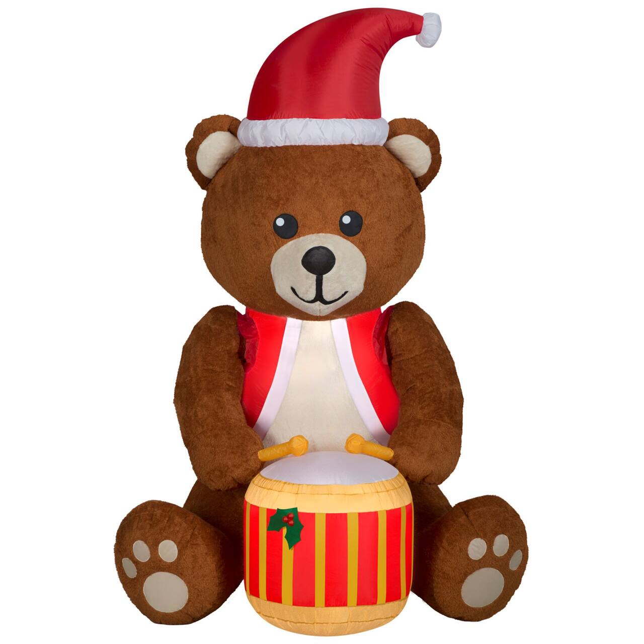 6ft. Airblown® Animated Inflatable Drummer Boy Teddy Bear